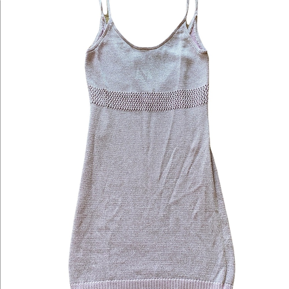 Lovers + Friends Purple crochet/knit mini dress